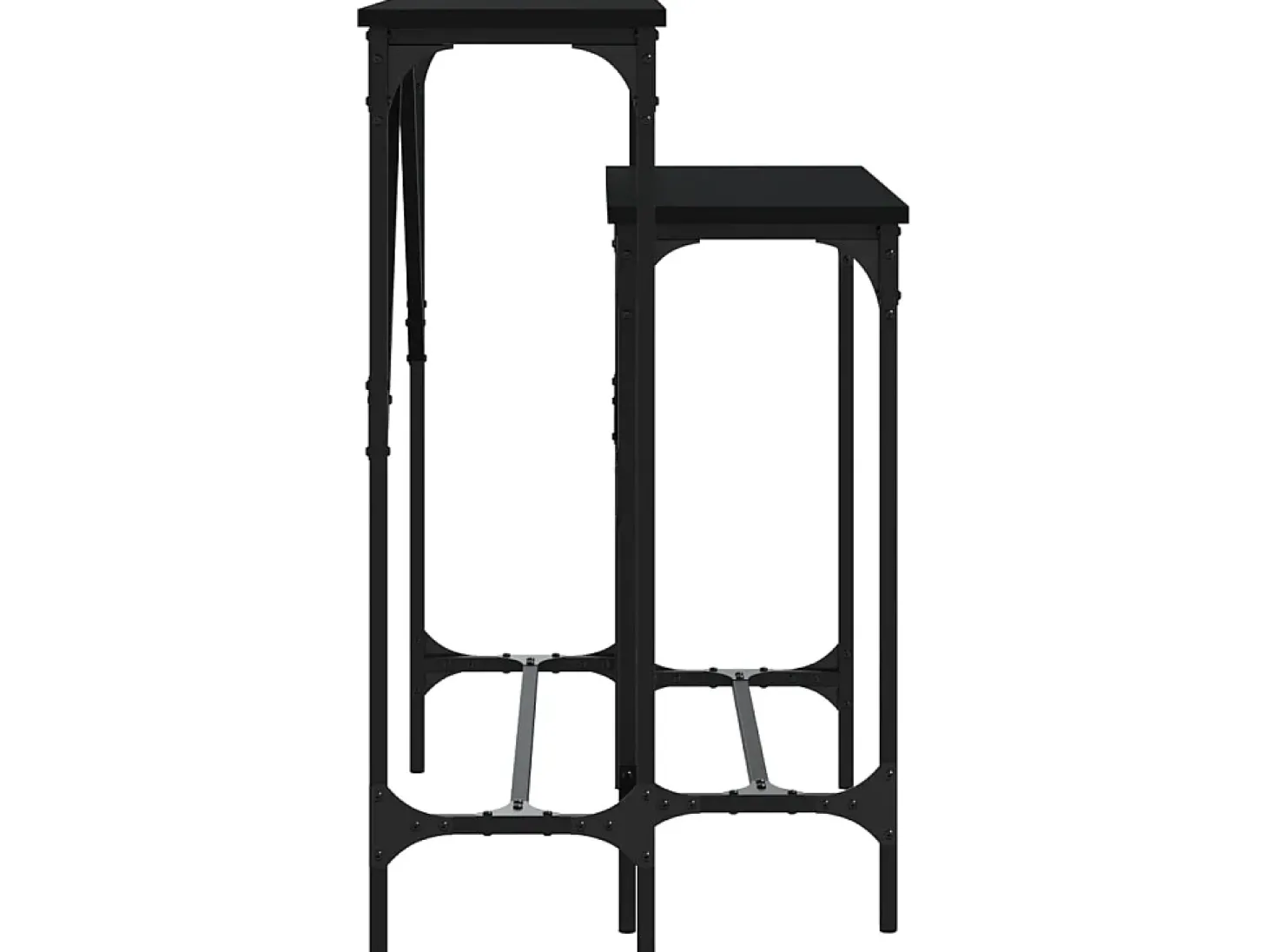 Mesas consola 2 pcs derivados de madeira preto PT405402