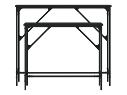 Mesas consola 2 pcs derivados de madeira preto PT405402