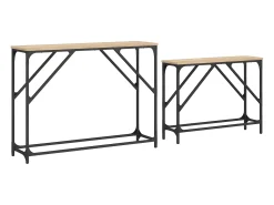 Mesas consola de encastrar 2 pcs deriv. madeira carvalho sonoma PT594965