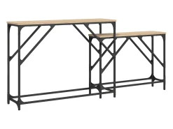 Mesas consola de encastrar 2 pcs deriv. madeira carvalho sonoma PT594965