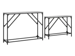 Mesas consola de encastrar 2 pcs deriv. madeira cinzento sonoma PT678445