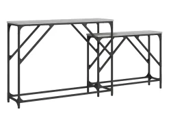 Mesas consola de encastrar 2 pcs deriv. madeira cinzento sonoma PT678445