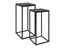 Mesas de apoio 2 pcs aço preto PT127017
