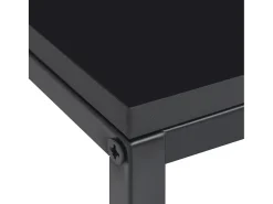 Mesas de apoio 2 pcs aço preto