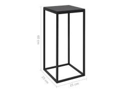 Mesas de apoio 2 pcs aço preto