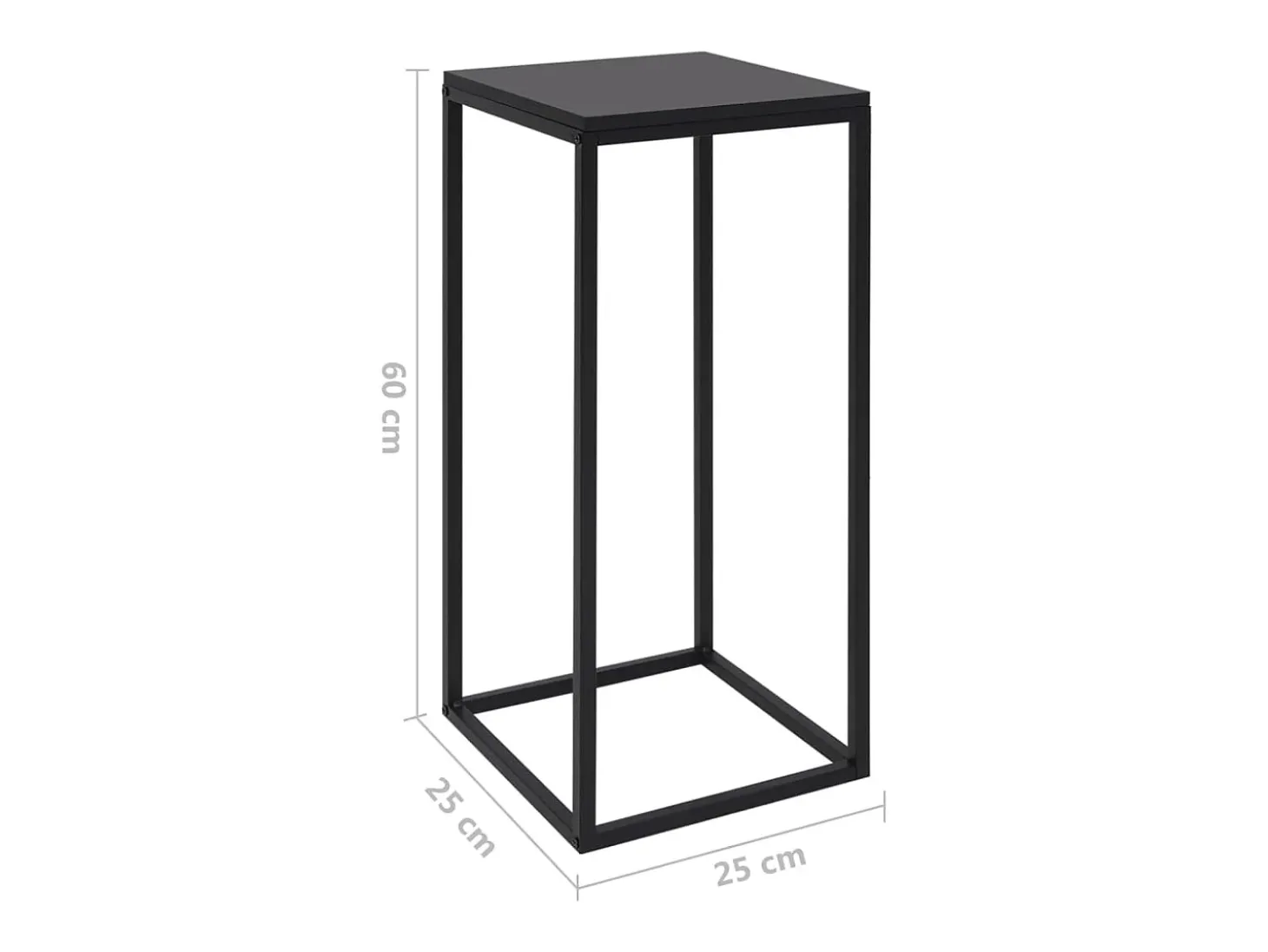 Mesas de apoio 2 pcs aço preto