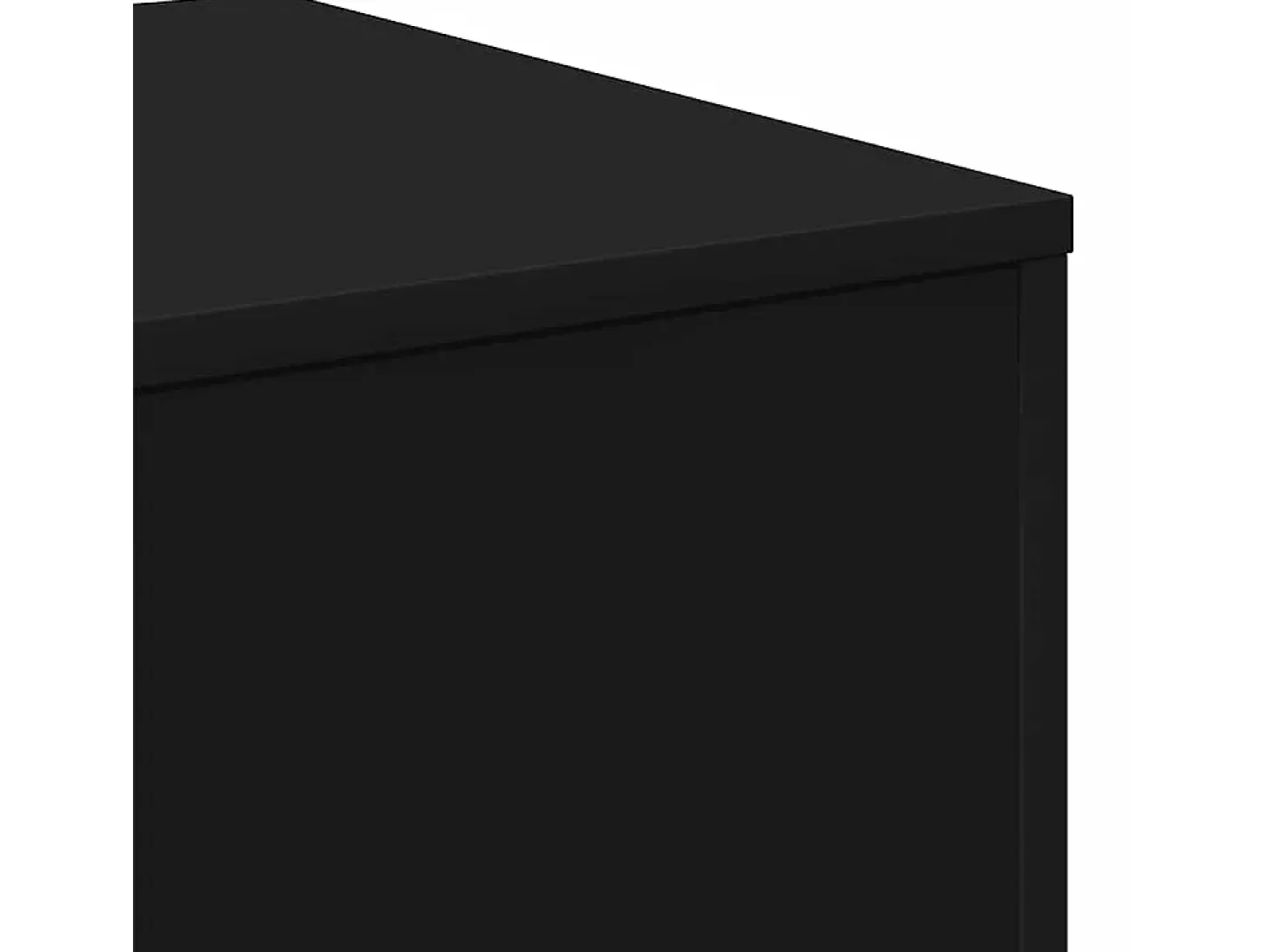 Mesas de apoio 3 pcs derivados de madeira preto