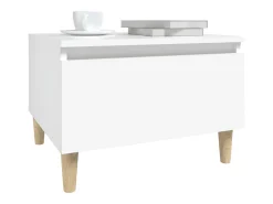 Mesas de apoio 2 pcs 50x46x35 cm derivados de madeira branco