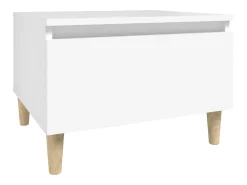 Mesas de apoio 2 pcs 50x46x35 cm derivados de madeira branco