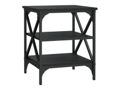 Mesas de apoio 2 pcs 40x42x50 cm derivados de madeira preto PT739738