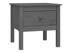 Mesas de apoio 2 pcs 50x50x49 cm madeira de pinho maciça Cinza PT443544