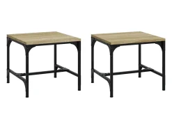 Mesas de apoio 2 pcs 40x40x35 cm deriv. madeira carvalho sonoma PT786086