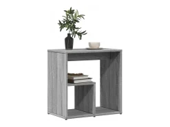 Mesas de apoio 2 pcs 50x30x50 cm derivados madeira cinza sonoma