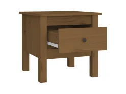 Mesas de apoio 2 pcs 40x40x39 cm pinho maciço castanho mel