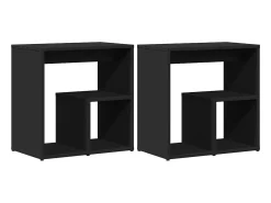 Mesas de apoio 2 pcs 50x30x50 cm derivados de madeira preto PT348863
