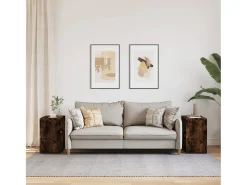Mesas de apoio 2 pcs 50x30x50 cm deriv. madeira carvalho fumado PT295447
