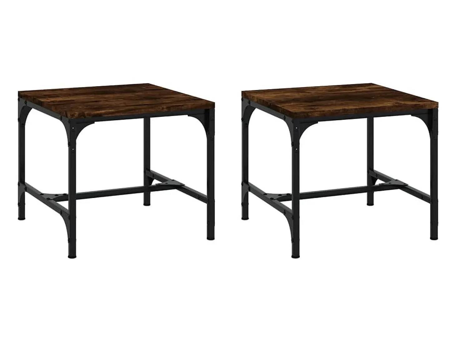 Mesas de apoio 2 pcs 40x40x40 cm deriv. madeira carvalho fumado PT916782