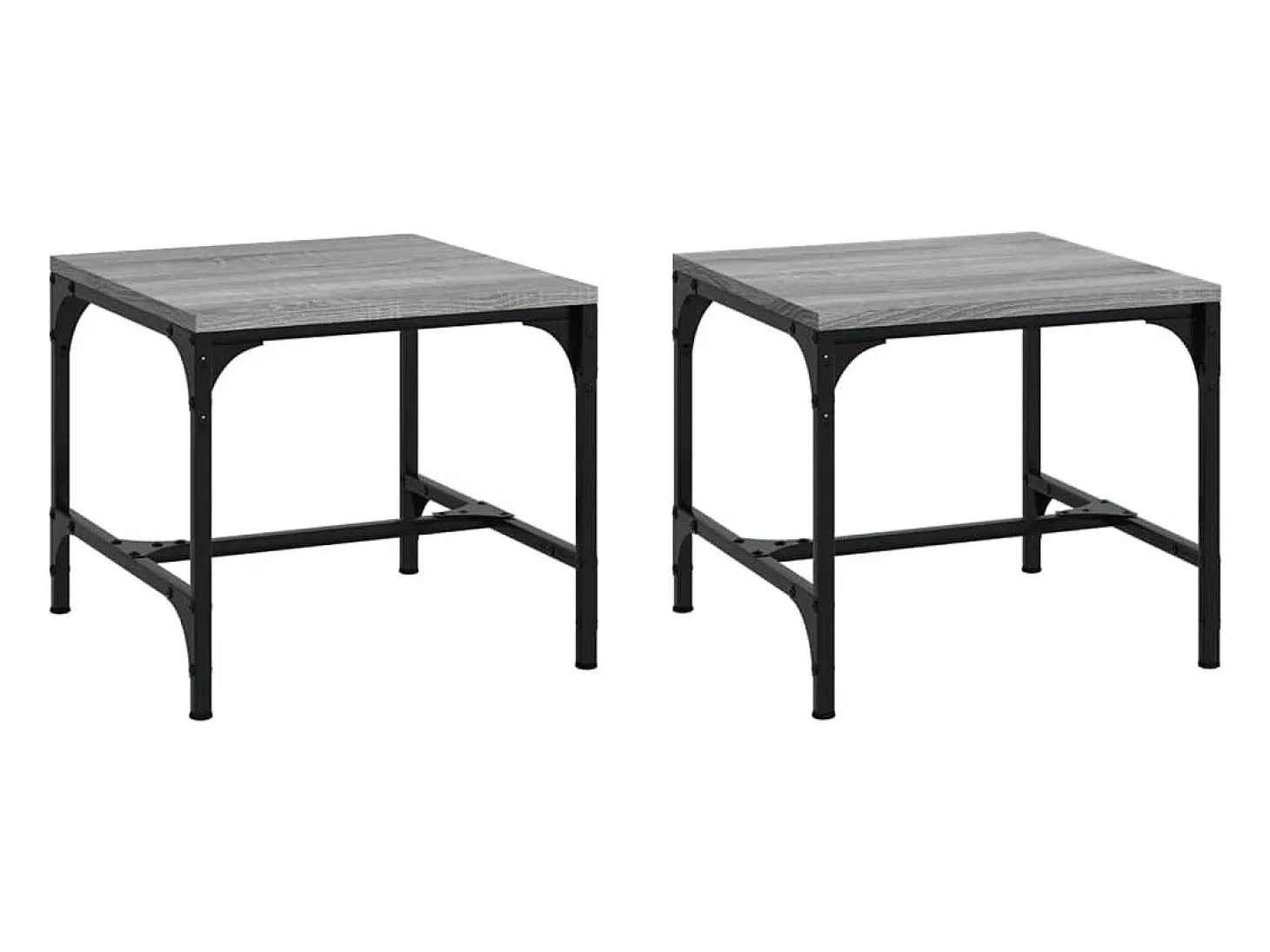Mesas de apoio 2 pcs 40x40x35 cm deriv. madeira cinzento sonoma PT527087
