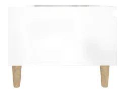 Mesas de apoio 2 pcs 50x46x35cm deriv. madeira branco brilhante