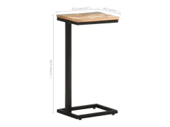 Mesas de apoio 2 pcs 31,5x24,5x64,5cm madeira recuperada maciça