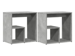 Mesas de apoio 2 pcs 50x30x50cm deriv. madeira cinzento-cimento PT604392