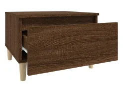 Mesas de apoio 2pcs 50x46x35cm deriv. madeira carvalho castanho