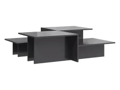 Mesas de centro 2 pcs derivados de madeira cinzento brilhante PT185840