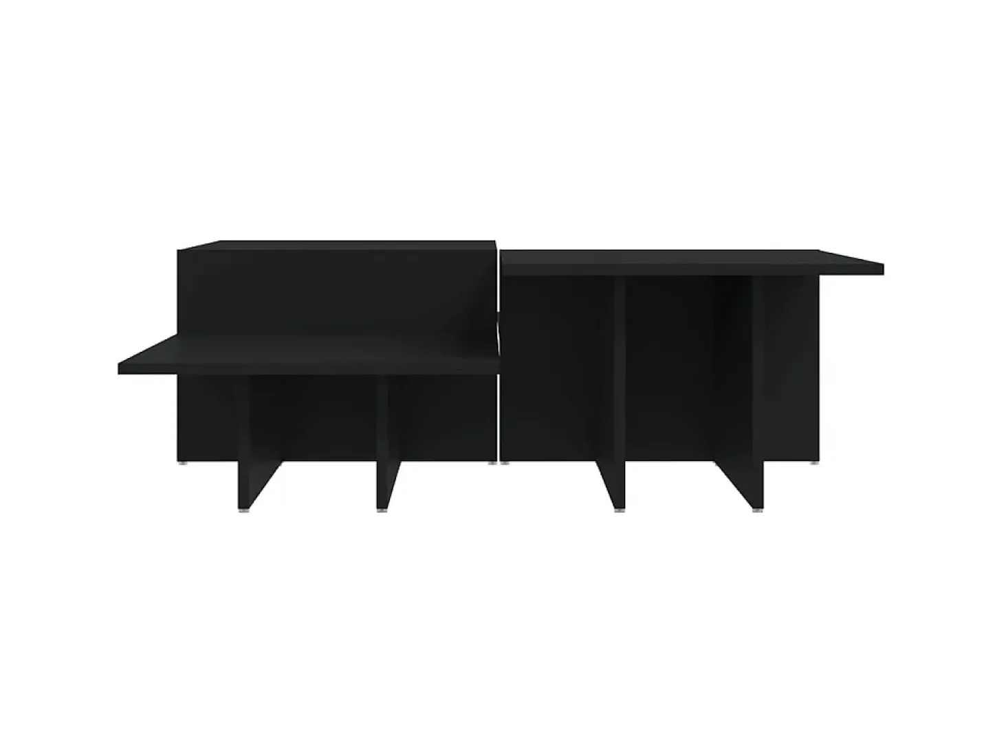 Mesas de centro 2 pcs derivados de madeira preto PT366028