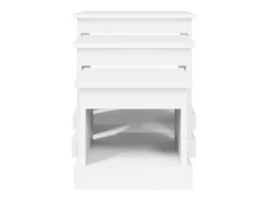 Mesas de centro 3 pcs derivados de madeira branco