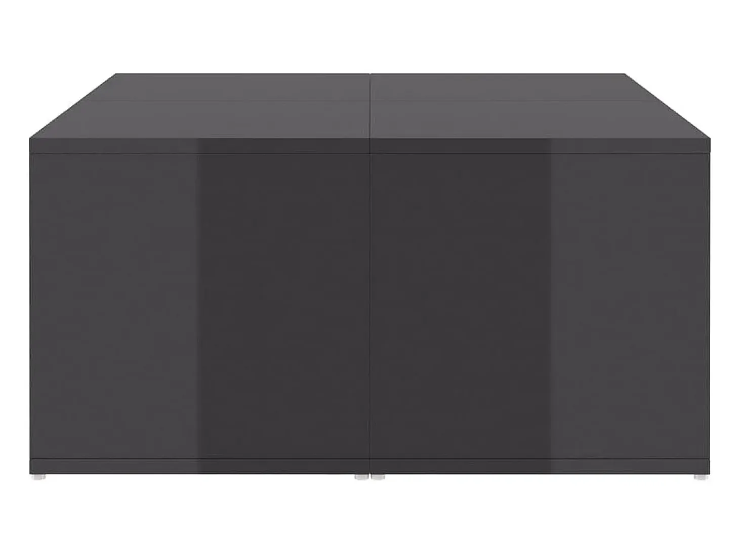 Mesas de centro 4 pcs derivados de madeira cinza brilhante