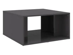 Mesas de centro 4 pcs derivados de madeira cinza brilhante