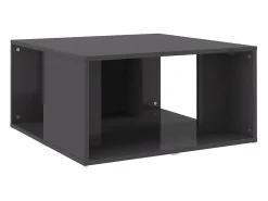 Mesas de centro 4 pcs derivados de madeira cinza brilhante