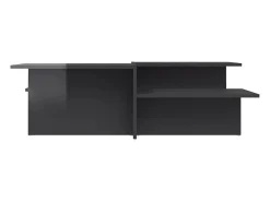 Mesas de centro 2 pcs derivados de madeira cinzento brilhante