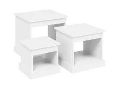 Mesas de centro 3 pcs derivados de madeira branco PT692524