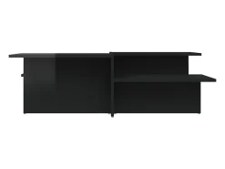 Mesas de centro 2 pcs derivados de madeira preto brilhante