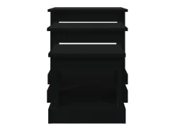 Mesas de centro 3 pcs derivados de madeira preto
