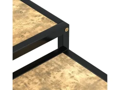 Mesas de centro 2 pcs MDF preto e amarelo PT258138