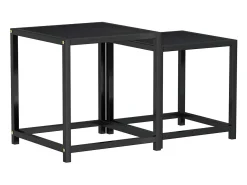Mesas de centro 2 pcs MDF preto PT935331