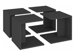 Mesas de centro 4 pcs 33x33x33 cm derivados de madeira cinza