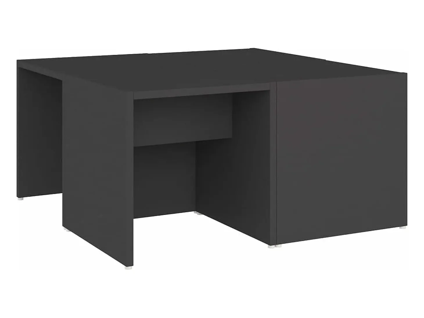 Mesas de centro 4 pcs 33x33x33 cm derivados de madeira cinza