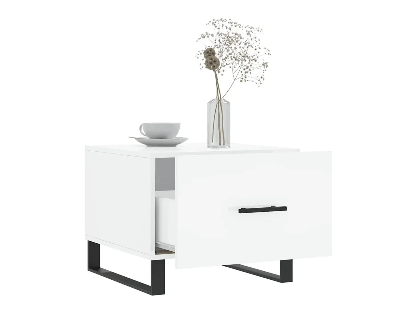 Mesas de centro 2 pcs 50x50x40 cm branco brilhante PT937666
