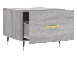 Mesas de centro 2 pcs 50x50x40 cm madeira proc. sonoma cinza