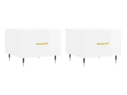 Mesas de centro 2 pcs 50x50x40 cm branco brilhante PT728208