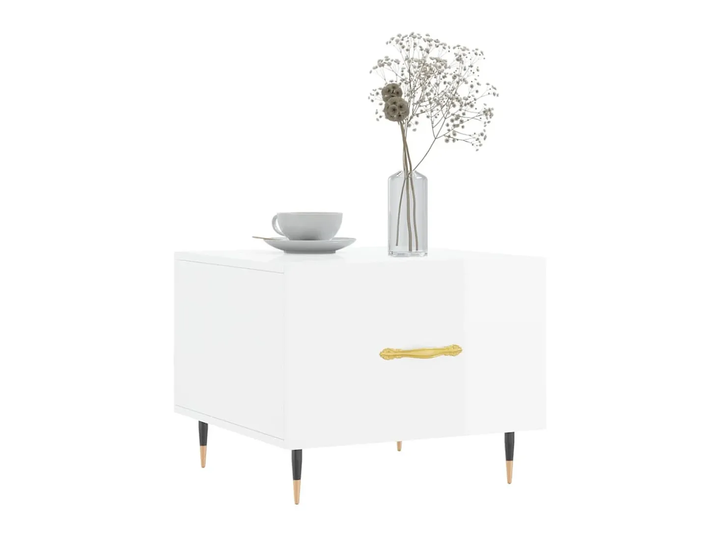Mesas de centro 2 pcs 50x50x40 cm branco brilhante PT728208