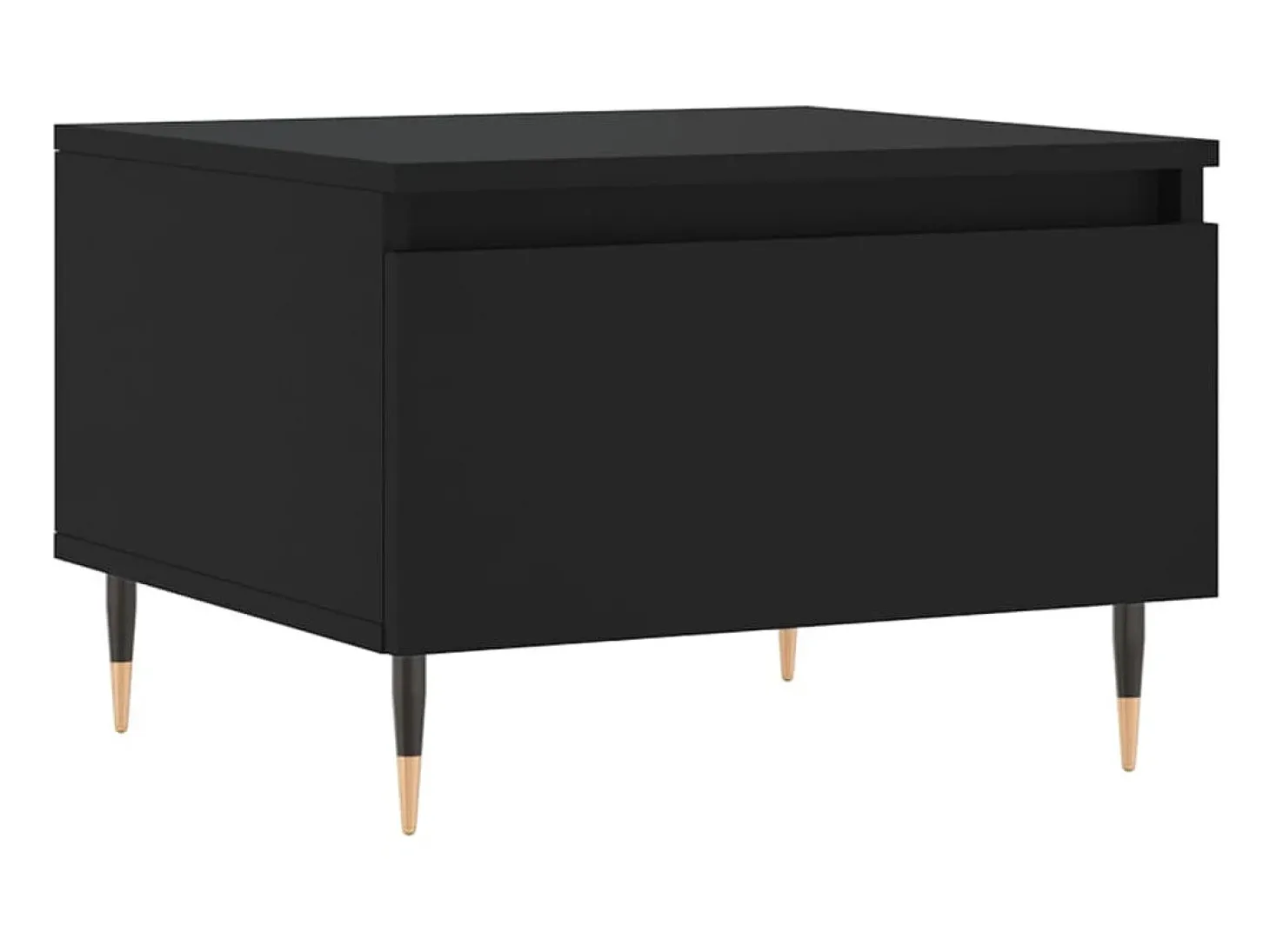 Mesas de centro 2 pcs 50x46x35 cm derivados de madeira preto PT638126