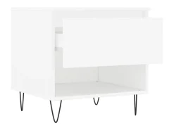 Mesas de centro 2 pcs 50x46x50 cm derivados de madeira branco
