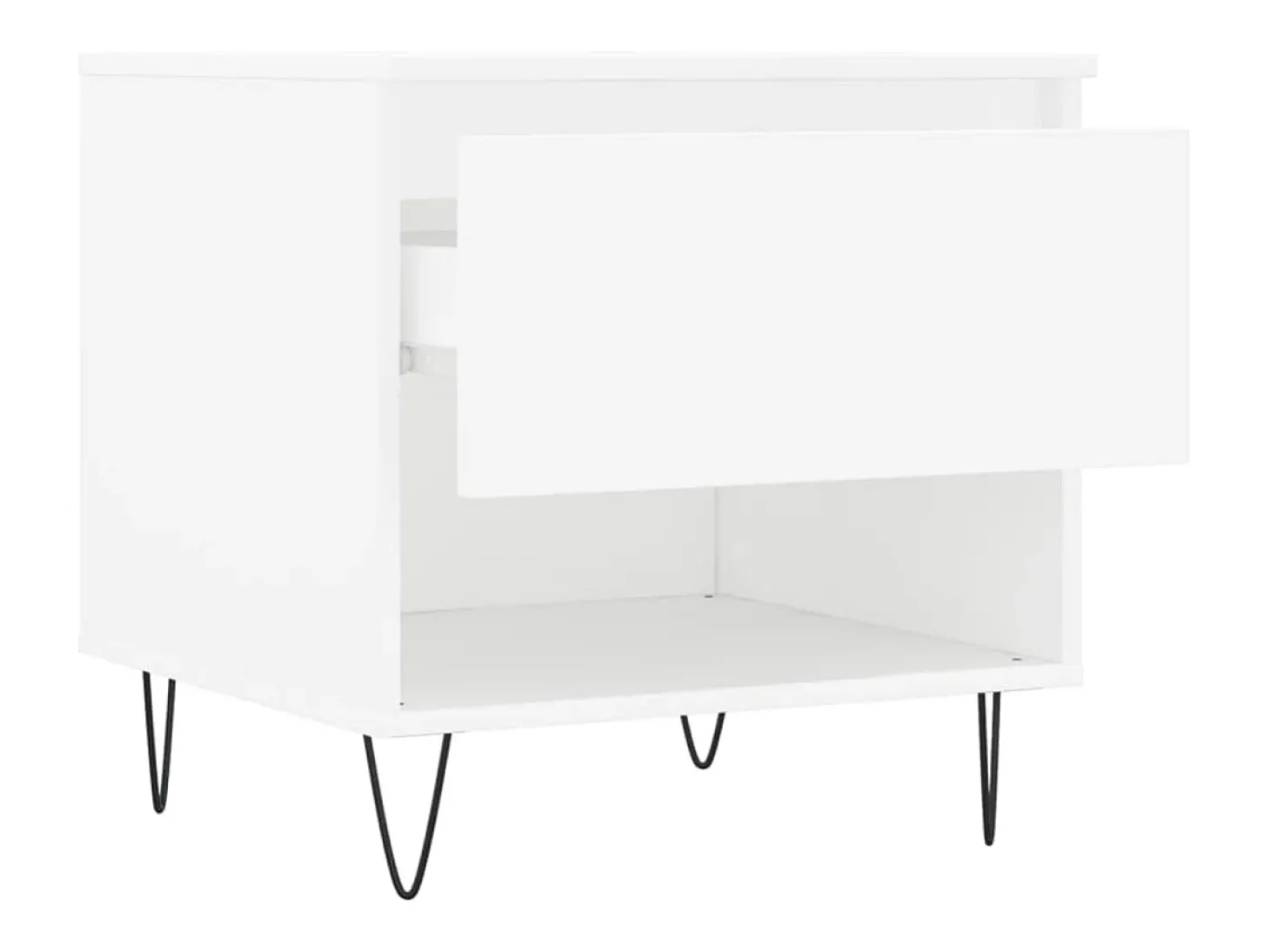 Mesas de centro 2 pcs 50x46x50 cm derivados de madeira branco