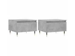 Mesas de centro 2 pcs 50x46x35 cm deriv. madeira cinza-cimento PT463120