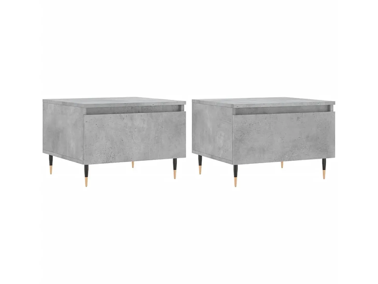Mesas de centro 2 pcs 50x46x35 cm deriv. madeira cinza-cimento PT463120