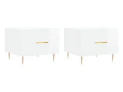 Mesas de centro 2 pcs 50x50x40 cm branco brilhante PT188136